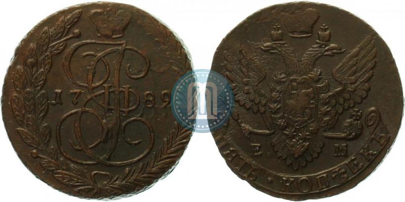Picture 5 kopecks 1789 year ЕМ 