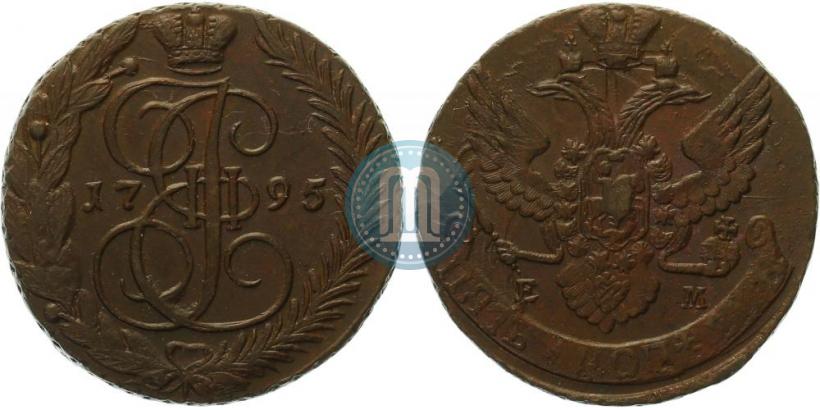Фото 5 копеек 1795 года ЕМ 