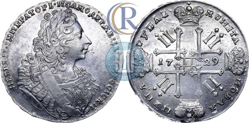 Фото 1 рубль 1729 года  "Тип 1729"