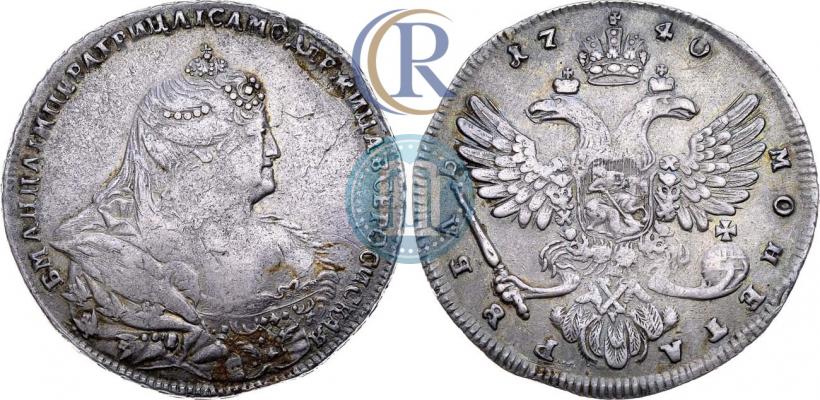 Фото 1 рубль 1740 года  "Московский тип"