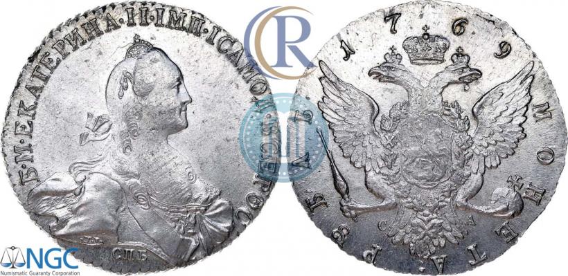 Picture 1 rouble 1769 year СПБ-СА 