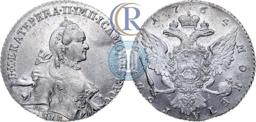 Picture 1 rouble 1764 year СПБ-СА 
