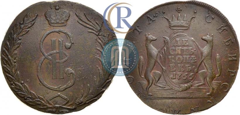 Picture 10 kopecks 1766 year  