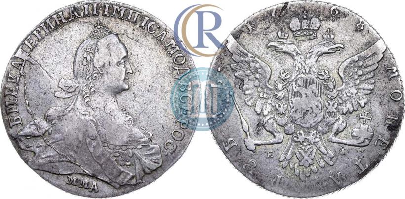Фото 1 рубль 1768 года ММД-EI 