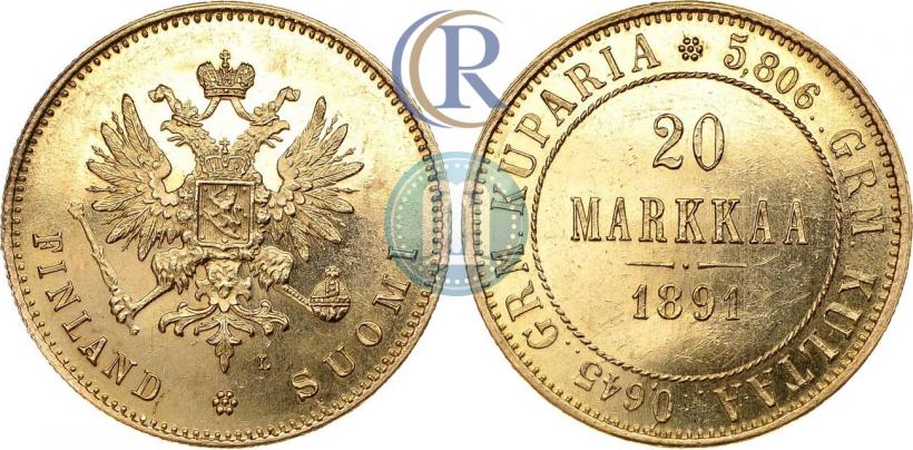 Picture 20 markkaa 1891 year L 