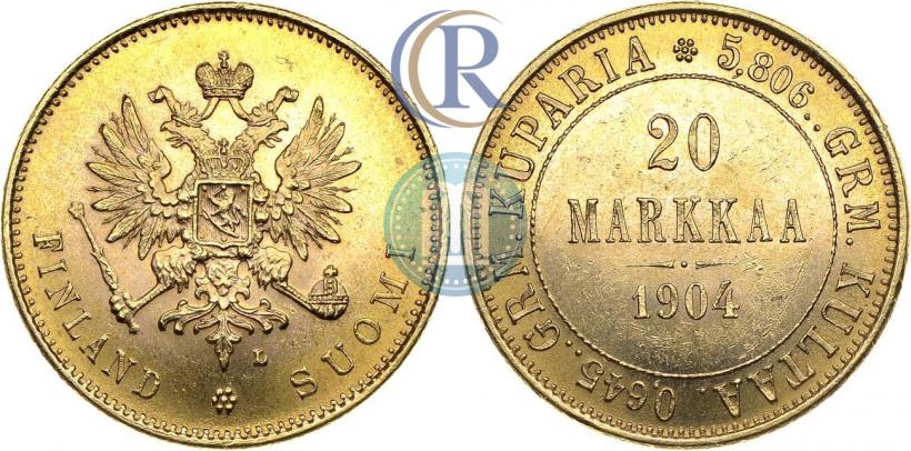 Picture 20 markkaa 1904 year L 