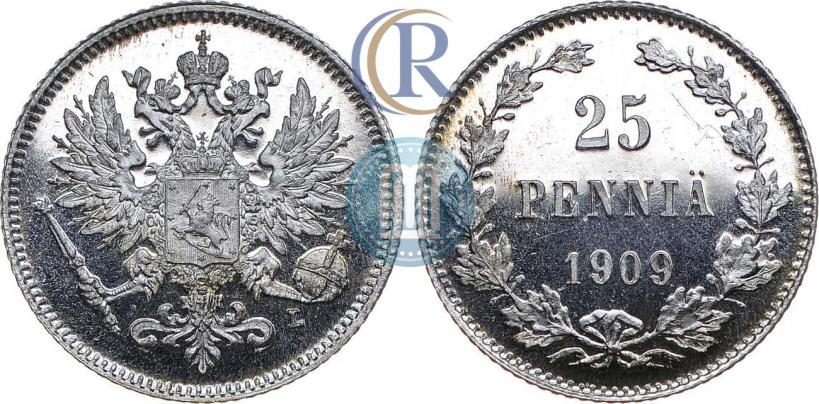 Picture 25 pennia 1909 year L 