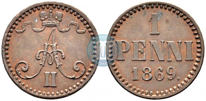 Picture 1 penni 1869 year  