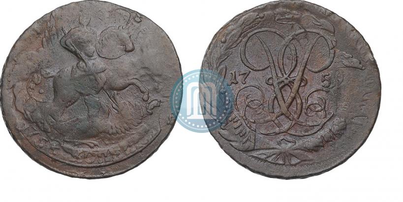 Фото 2 копейки 1759 года  "Номинал под Св. Георгием"