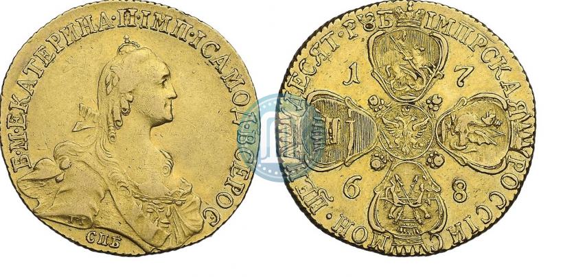 Picture 10 roubles 1768 year СПБ 