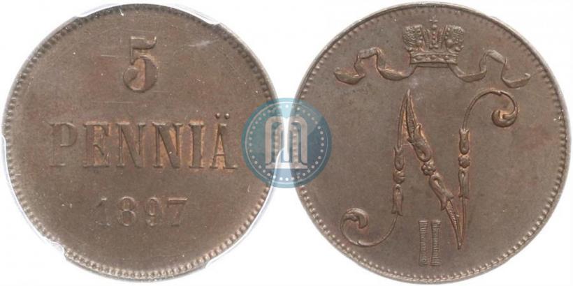 Фото 5 пенни 1897 года  