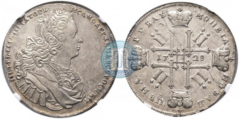 Picture 1 rouble 1728 year  "Type of 1727"