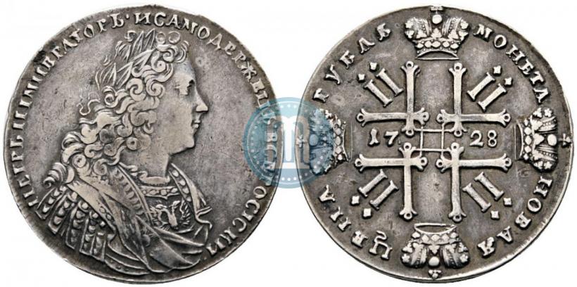 Фото 1 рубль 1728 года  "Тип 1728"
