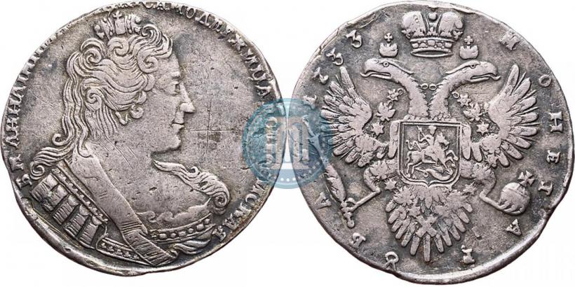 Фото 1 рубль 1733 года  