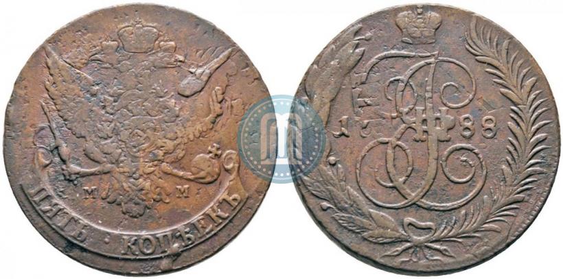 Picture 5 kopecks 1788 year ММ 
