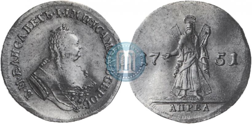 Picture 2 ducats 1751 year  "St. Andrew on the reverse"