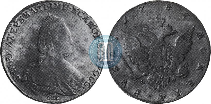 Picture 1 rouble 1787 year СПБ-ЯА 