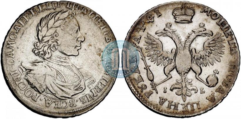 Фото 1 рубль 1719 года OK-IL-L "Портрет в латах"