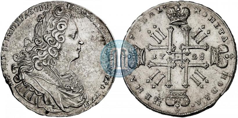 Picture 1 rouble 1728 year  "Type of 1727"