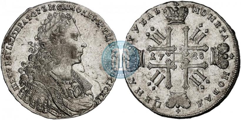 Фото 1 рубль 1728 года  "Тип 1728"