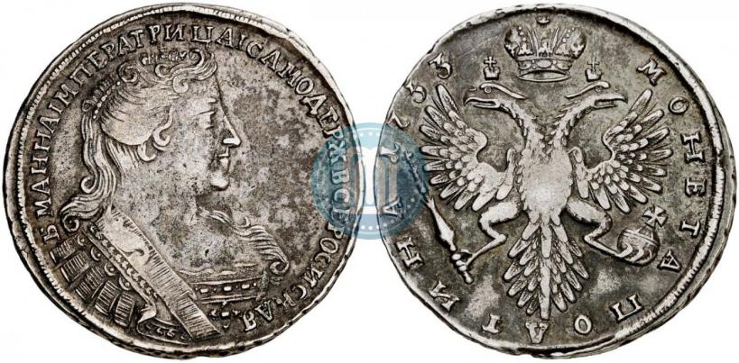 Фото Полтина 1733 года  