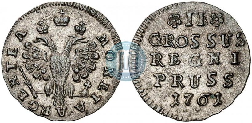 Фото 2 гроша 1761 года  