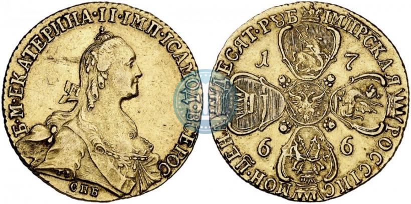 Picture 10 roubles 1766 year СПБ 