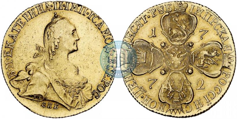 Picture 10 roubles 1772 year СПБ 