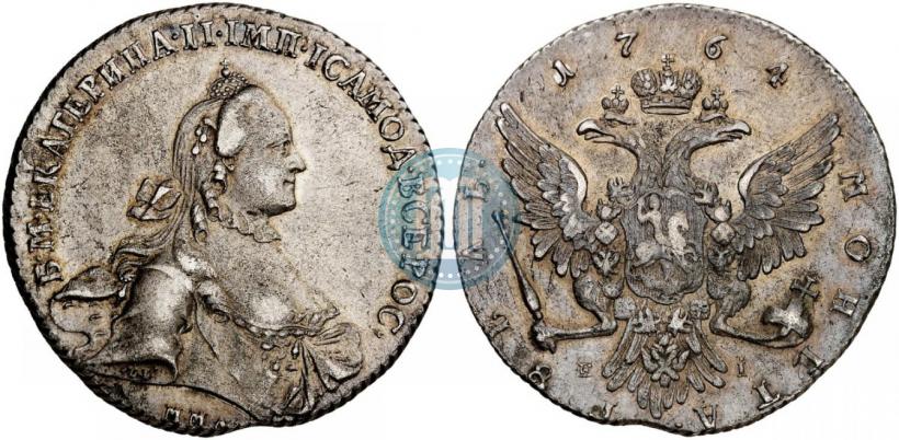 Picture 1 rouble 1764 year ММД-EI 