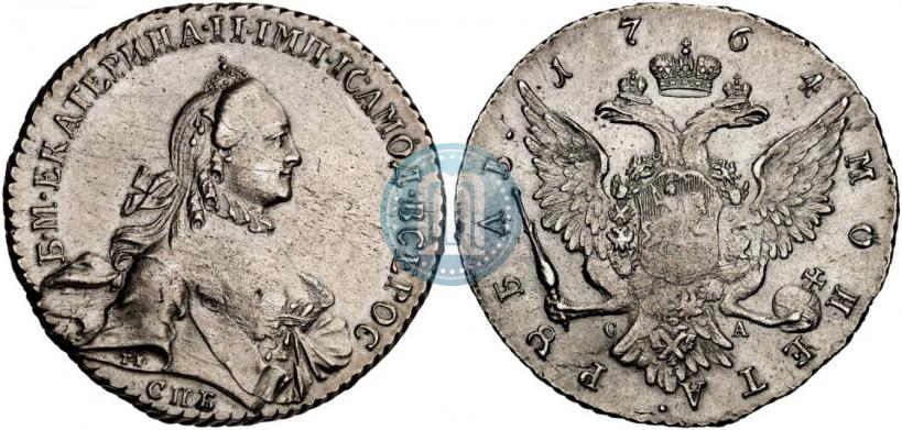 Picture 1 rouble 1764 year СПБ-СА 