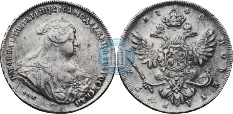 Фото 1 рубль 1740 года СПБ "Петербургский тип"