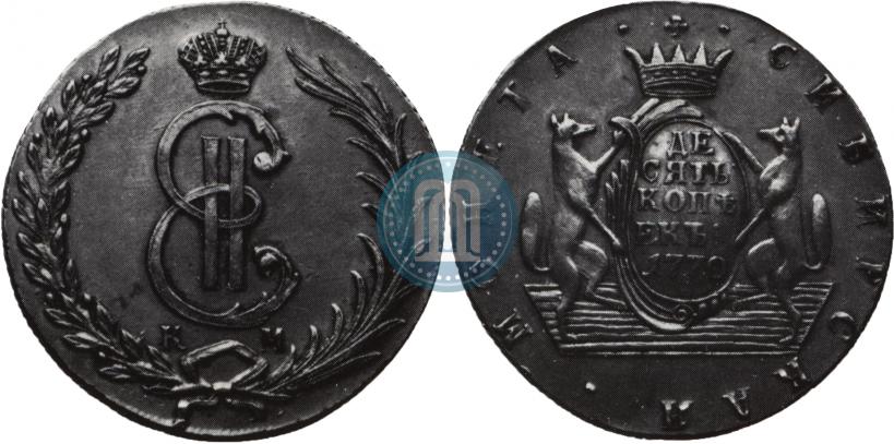 Фото 10 копеек 1779 года КМ 