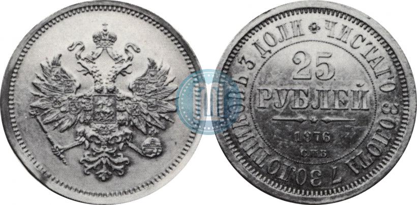 Фото 25 рублей 1876 года СПБ "В память 30-летия Великого Князя Владимира Александровича"