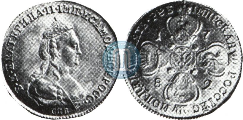 Фото 5 рублей 1782 года СПБ 
