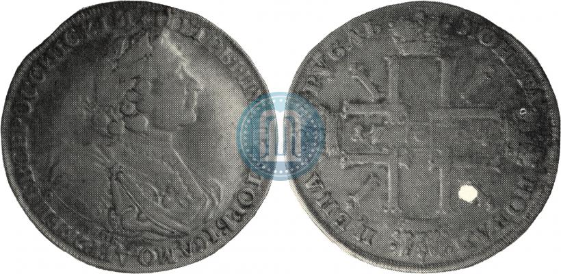 Picture 1 rouble 1724 year СПБ "Sun rouble, portrait in armour"