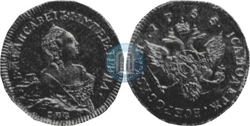 Picture 1 ducat 1755 year СПБ "Eagle on the reverse"