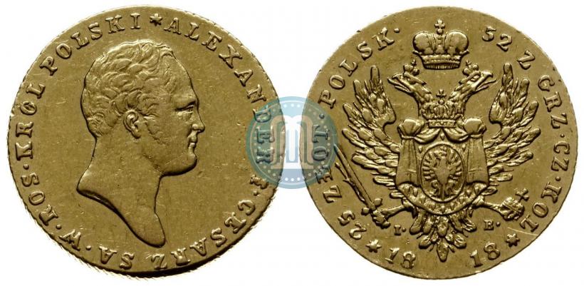 Picture 25 złotych 1818 year IB 