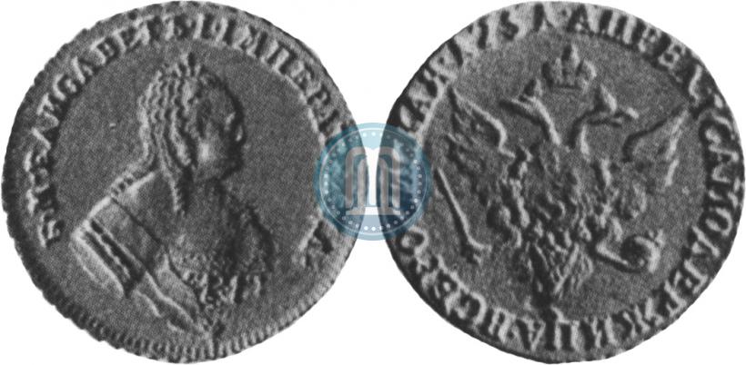 Picture 2 ducats 1751 year  "Eagle on the reverse"