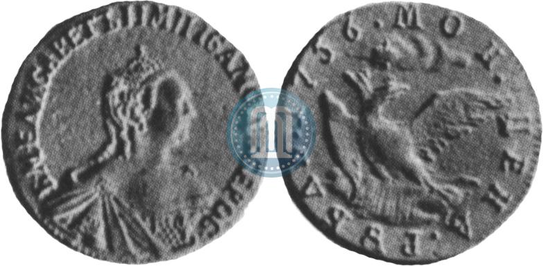 Picture 1 rouble 1756 year  "Eagle in the clouds. Pattern"