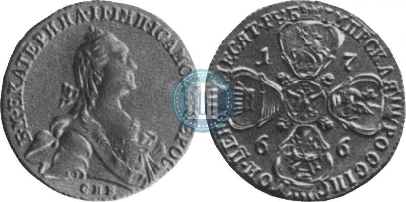 Picture 10 roubles 1766 year СПБ 