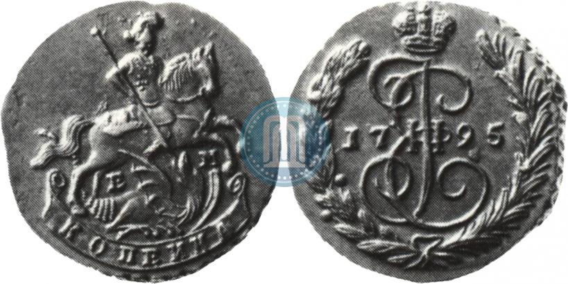 Picture 1 kopeck 1795 year ЕМ 