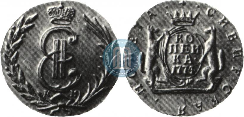 Фото 1 копейка 1774 года КМ 