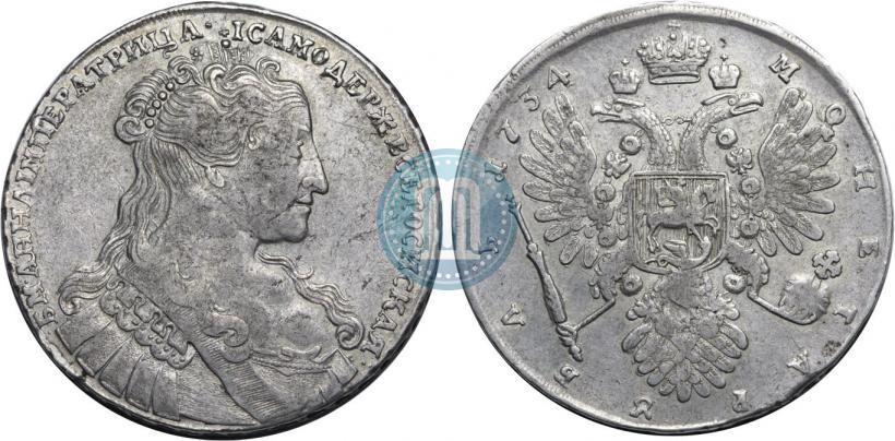 Фото 1 рубль 1734 года  "Тип 1734 года"