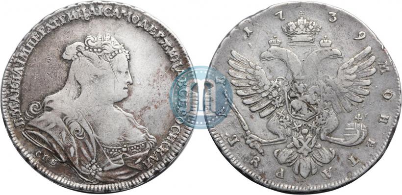 Picture 1 rouble 1739 year СПБ "Petersburg type"