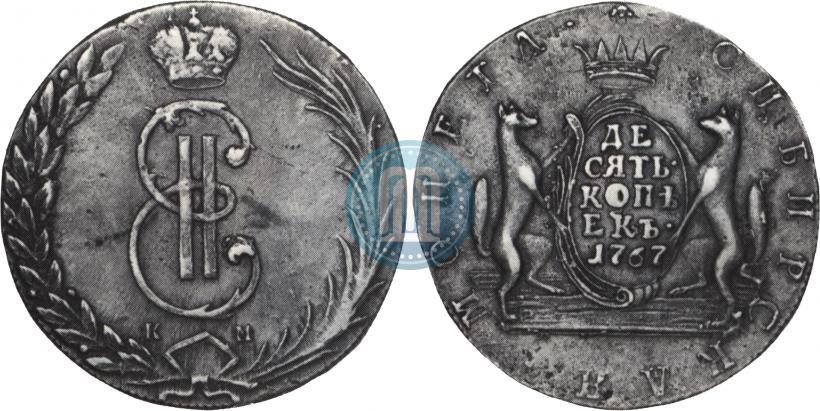 Picture 10 kopecks 1767 year КМ 