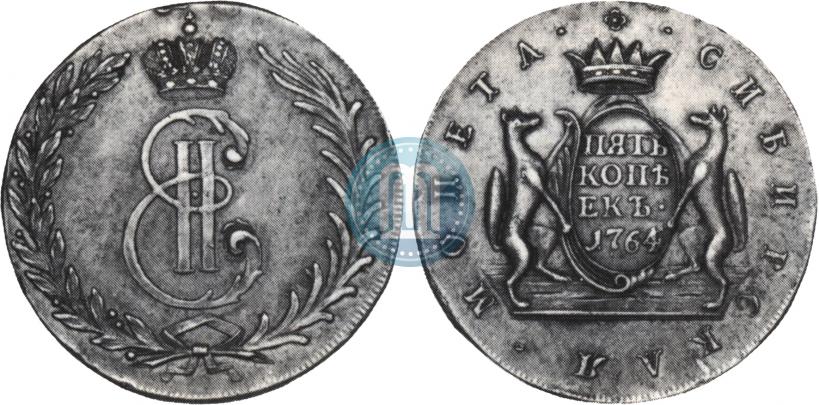 Picture 5 kopecks 1764 year  