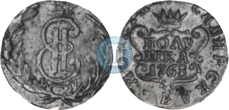Фото Полушка 1768 года КМ 