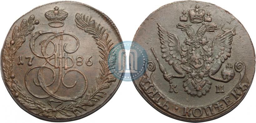 Picture 5 kopecks 1786 year КМ 
