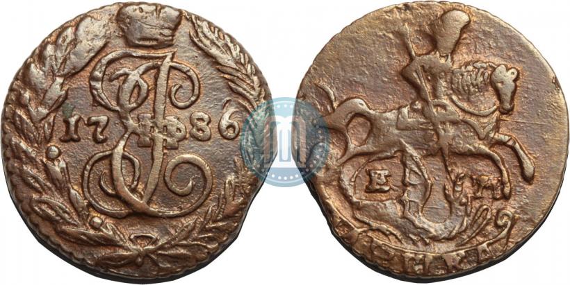 Фото Полушка 1786 года ЕМ 
