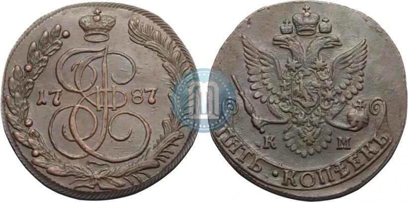 Picture 5 kopecks 1787 year КМ 